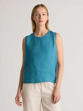 NWOT Quince 100% European Flax Linen Tank Sz L